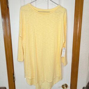 Chico's Drop-shoulder Yellow Tunic - sz M (Chico's 1) - NWT!!